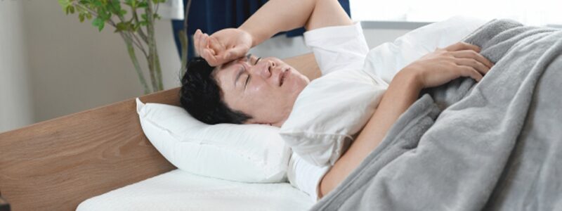 起きれない男性